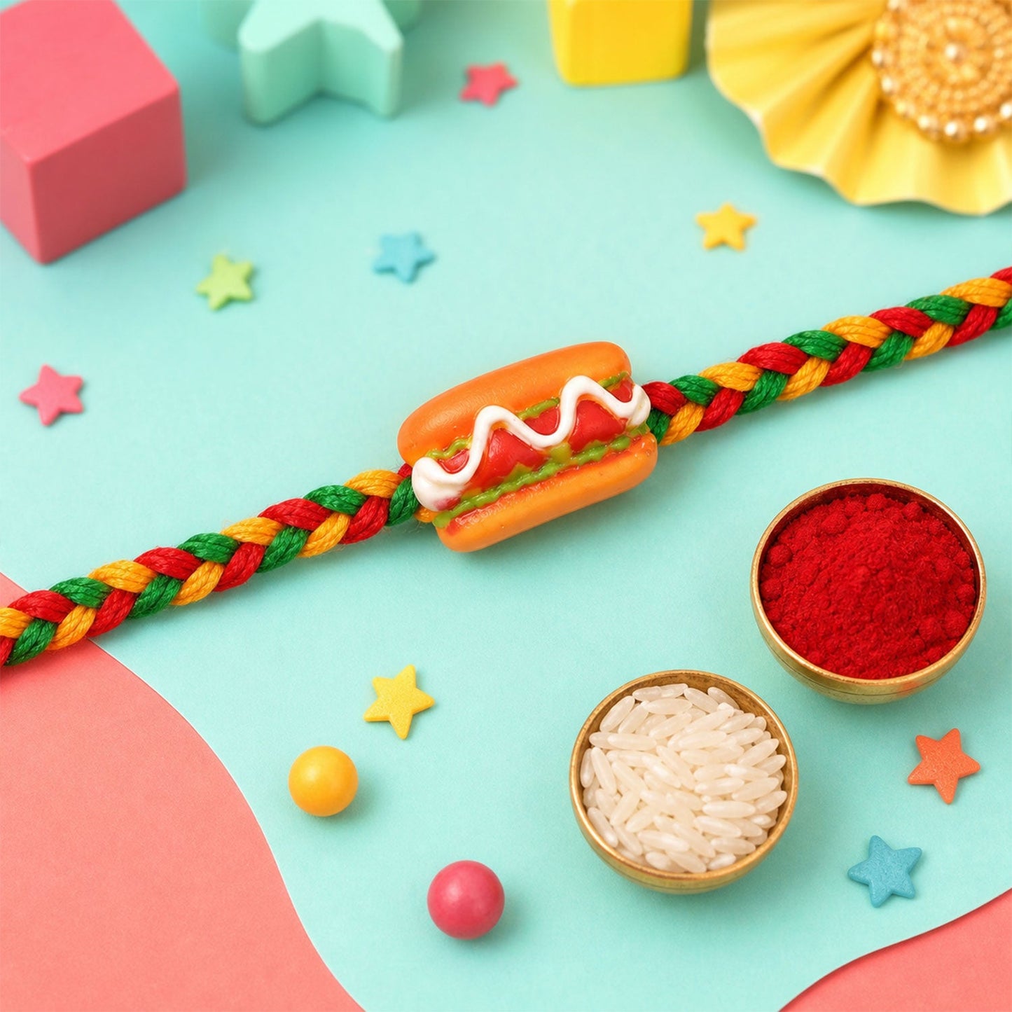 Snack Theme Designer Kids Rakhi Raksha Bandhan Combo (2 Pc)