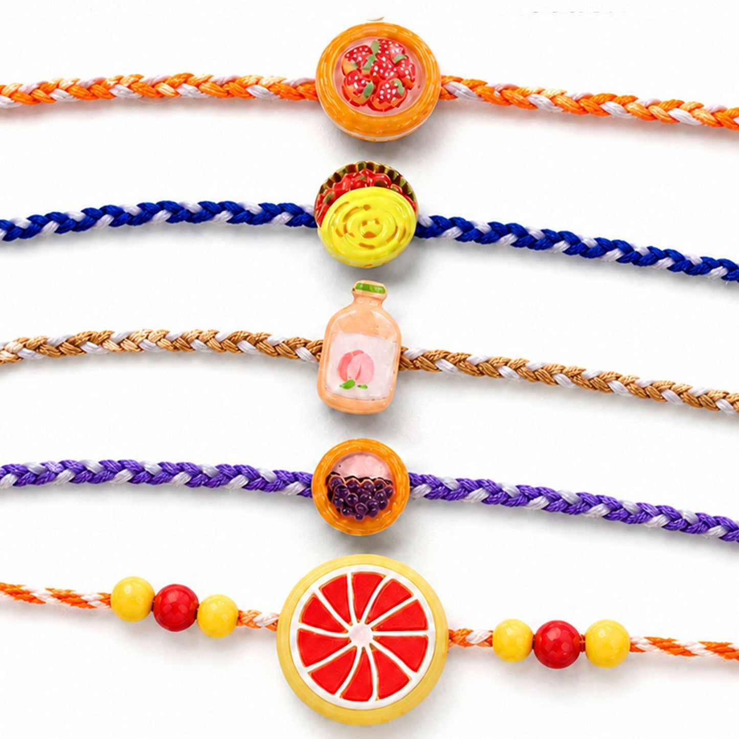 Fruit Candy Juice Kids Rakhi Combo Set Raksha Bandhan Special (5 Pc)