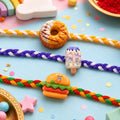 Burger Donut Snack Kids Rakhi Combo Raksha Bandhan Pack (3 Pc)