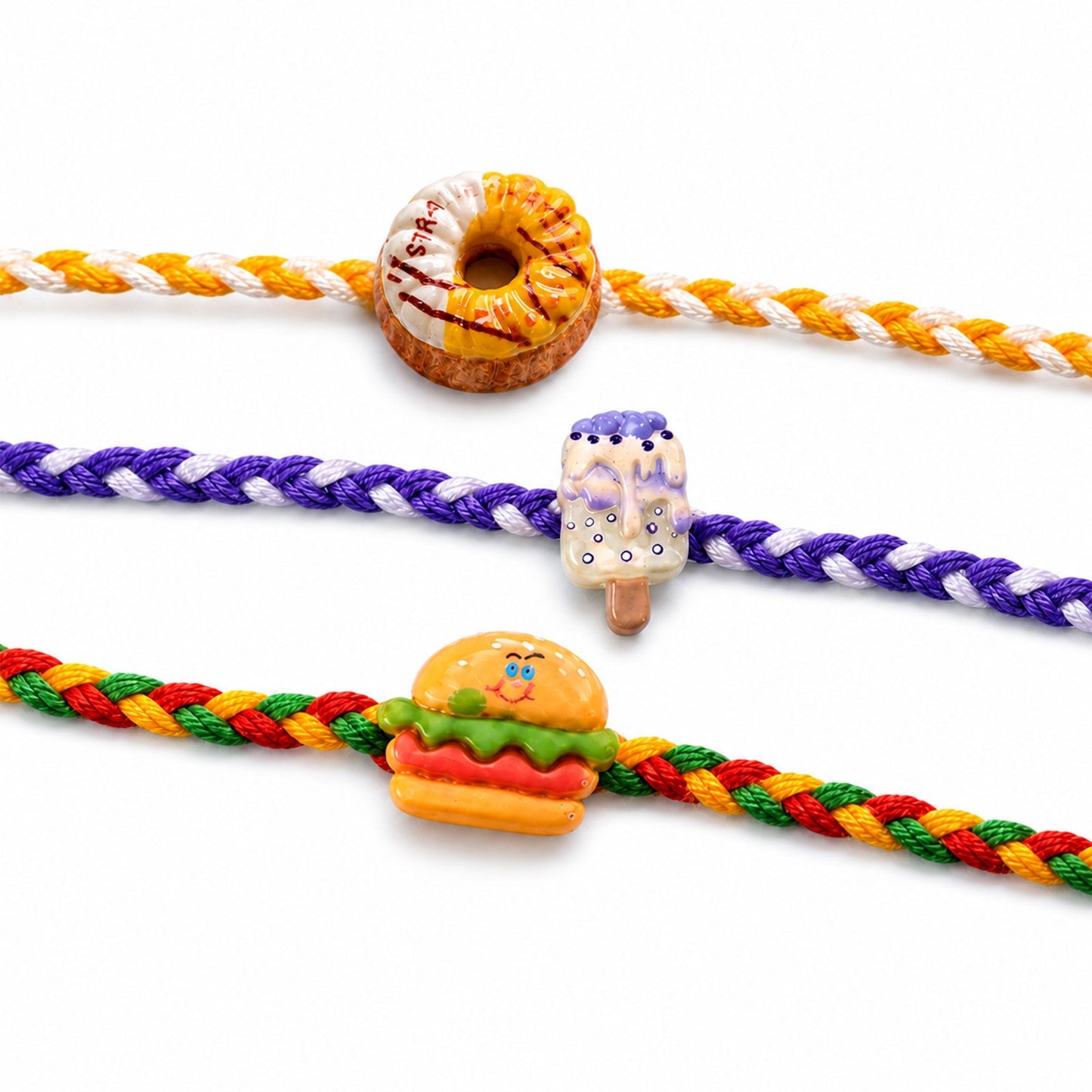 Burger Donut Snack Kids Rakhi Combo Raksha Bandhan Pack (3 Pc)