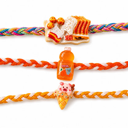 Fries Drink Ice Cream Kids Rakhi Combo Set Raksha Bandhan (3 Pc)