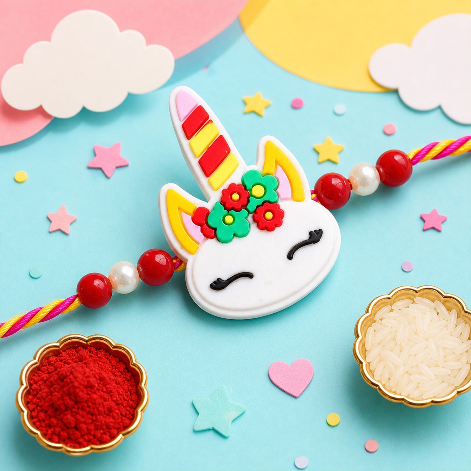 Unicorn Food Kids Designer Rakhi Combo Pack Raksha Bandhan (5 Pc)