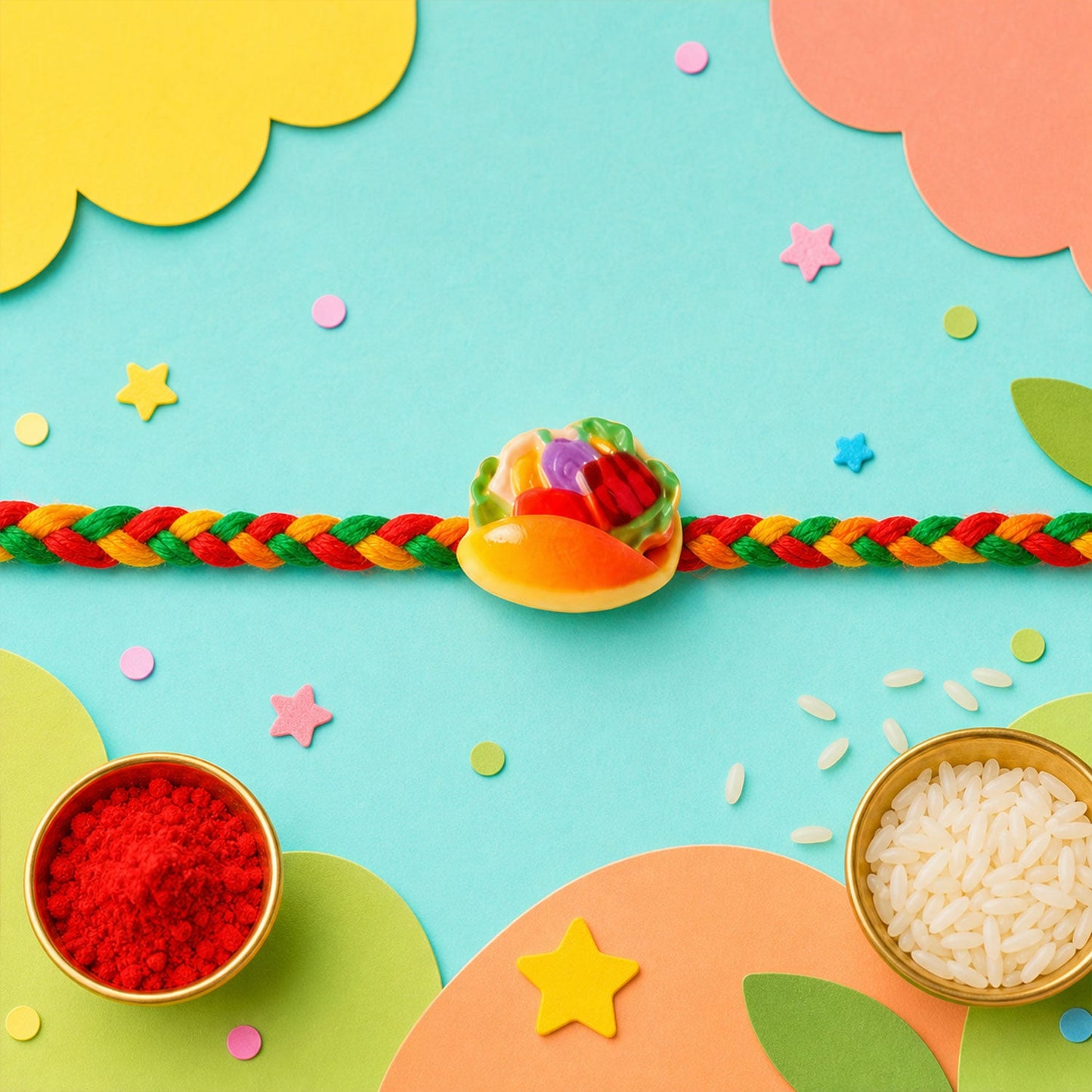 Unicorn Food Kids Designer Rakhi Combo Pack Raksha Bandhan (5 Pc)