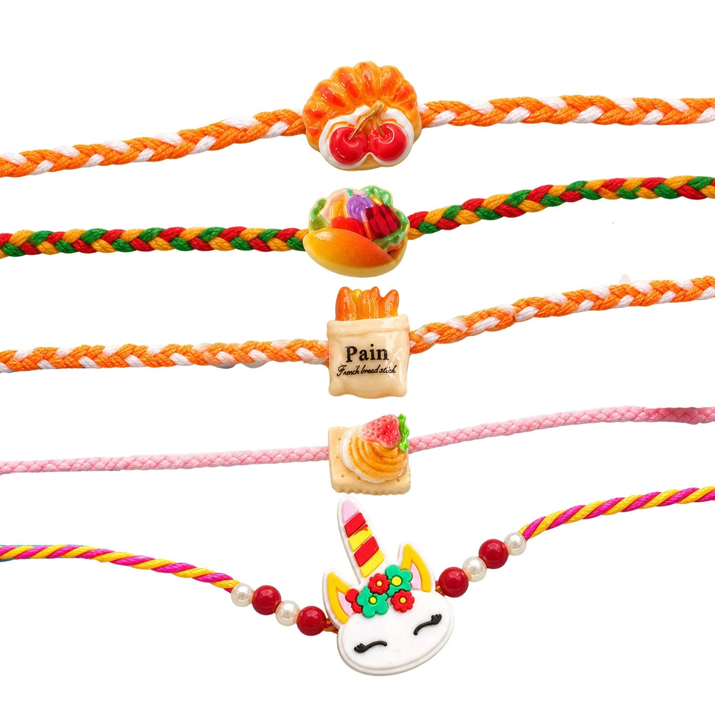 Unicorn Food Kids Designer Rakhi Combo Pack Raksha Bandhan (5 Pc)
