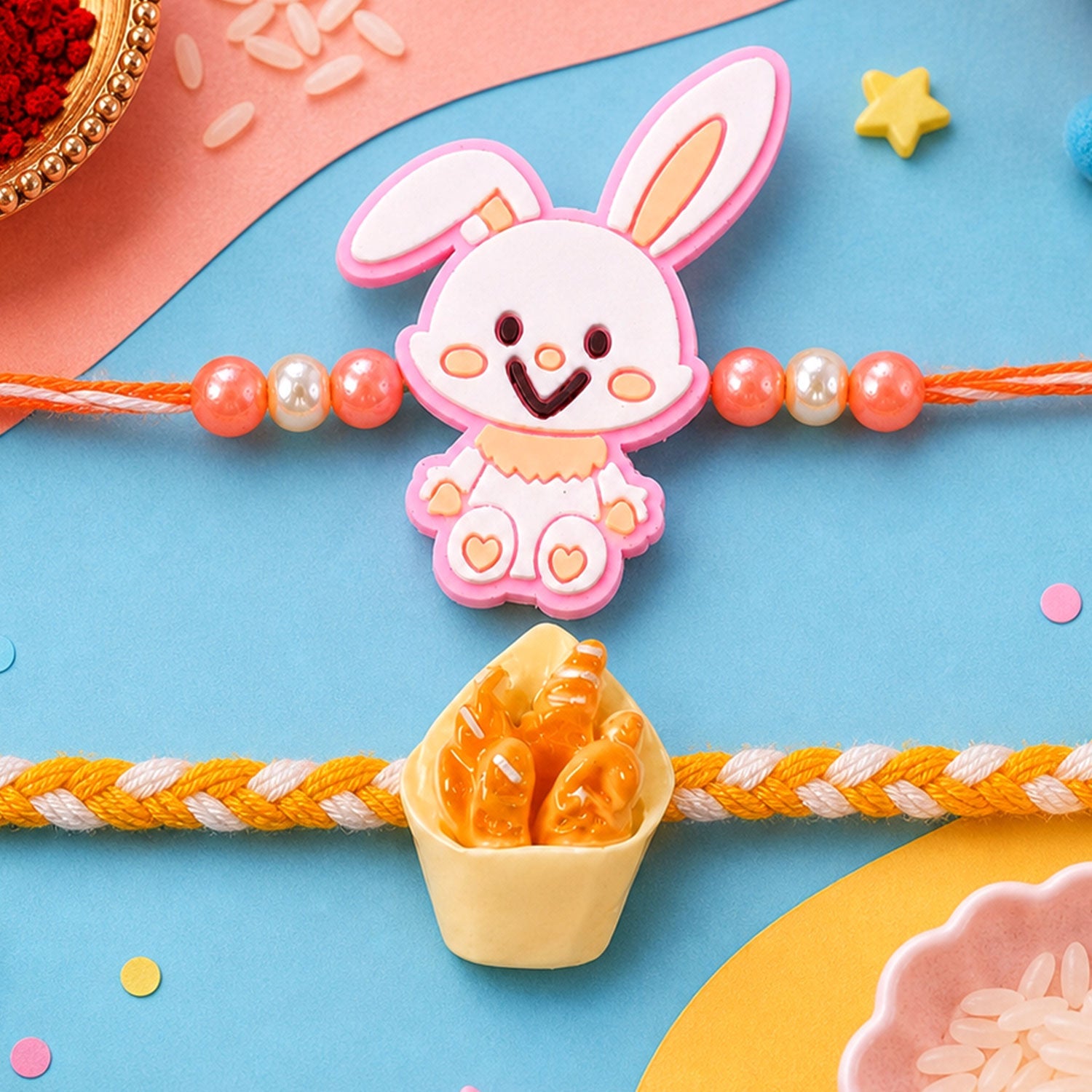 Bunny Fries Kids Designer Rakhi Combo Raksha Bandhan (2 Pc)