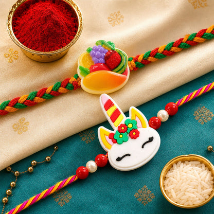 Unicorn Taco Kids Designer Rakhi Set Raksha Bandhan (2 Pc)
