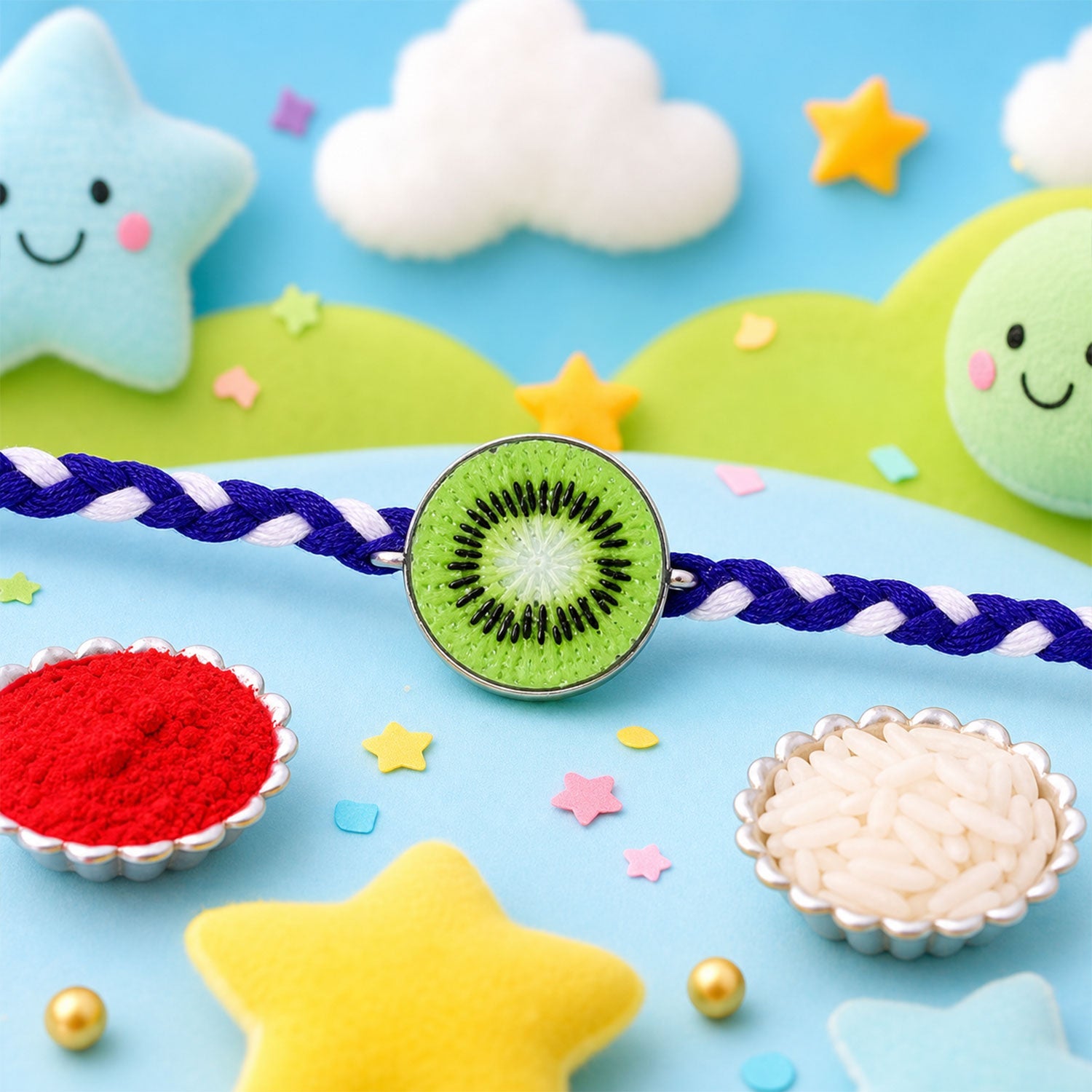Kiwi Penguin Fries Kids Rakhi Combo Raksha Bandhan Set (4 Pc)