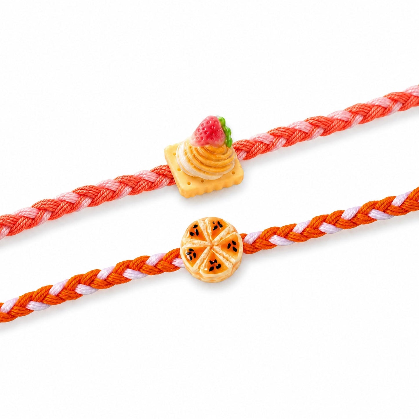 Cake Fruit Dessert Kids Rakhi Combo Raksha Bandhan (2 Pc)
