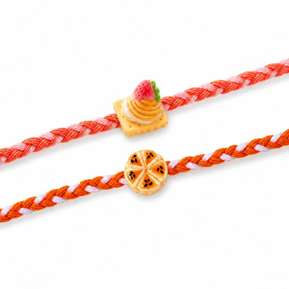 Cake Fruit Dessert Kids Rakhi Combo Raksha Bandhan (2 Pc)