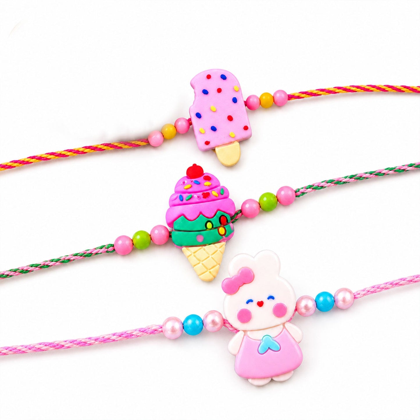 Ice Cream Bunny Kids Designer Rakhi Combo Pack Raksha Bandhan (3 Pc)