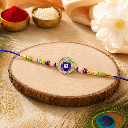 Evil Eye Beads Designer Rakhi Combo Raksha Bandhan (2 Pc)