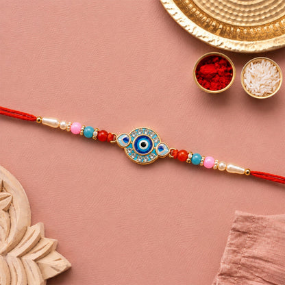 Evil Eye Beads Designer Rakhi Combo Raksha Bandhan (2 Pc)