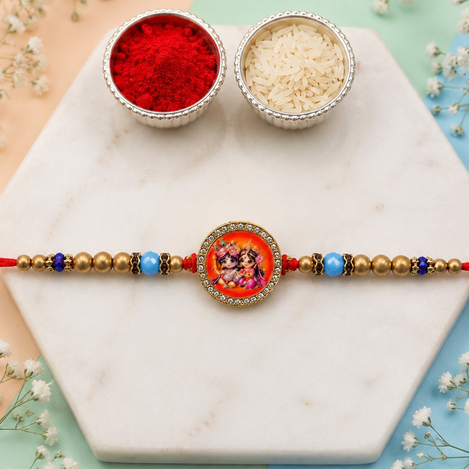 Divine Premium Designer Rakhi Combo Set Raksha Bandhan (10 Pc)