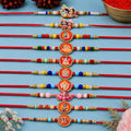 Divine Premium Designer Rakhi Combo Set Raksha Bandhan (10 Pc)