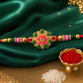 Floral Stone Work Designer Rakhi for Raksha Bandhan Special Wear