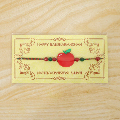 Apple Charm Kids Rakhi with Beads for Raksha Bandhan Special