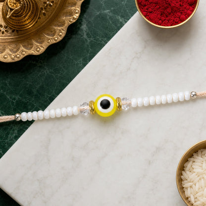 Evil Eye Pearl Rakhi Design for Raksha Bandhan Special
