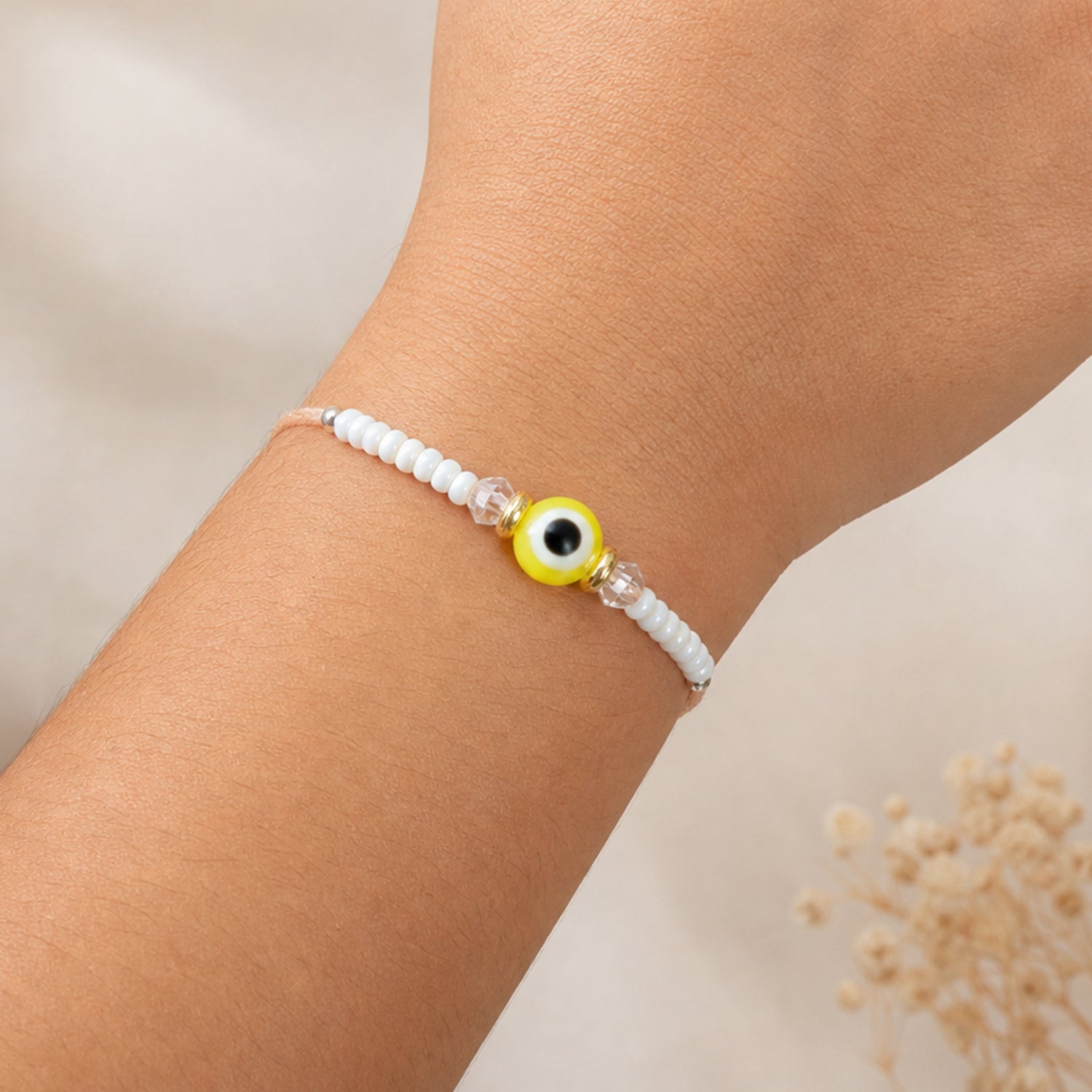Evil Eye Pearl Rakhi Design for Raksha Bandhan Special