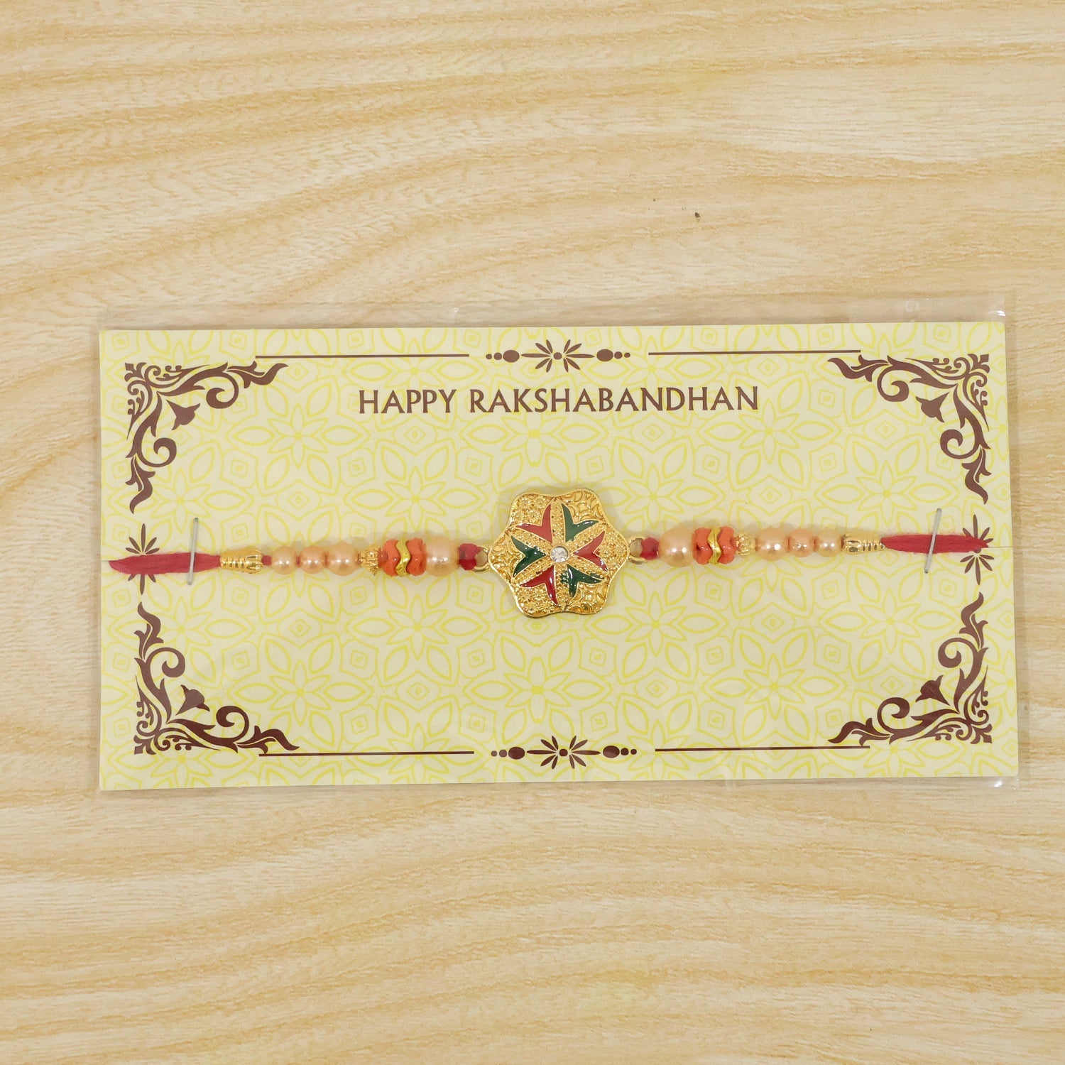 Star Flower Stone Rakhi Bracelet Design for Raksha Bandhan