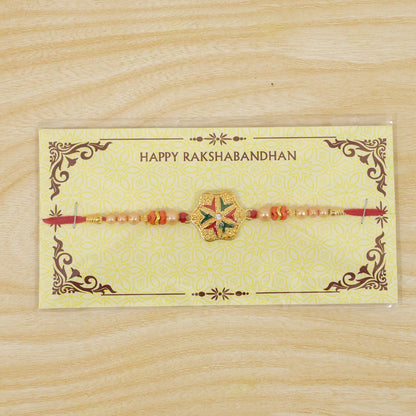 Star Flower Stone Rakhi Bracelet Design for Raksha Bandhan