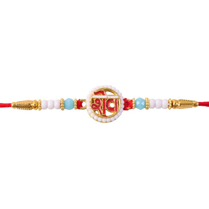 Shiv Motif Pearl Rakhi Bracelet for Raksha Bandhan Special
