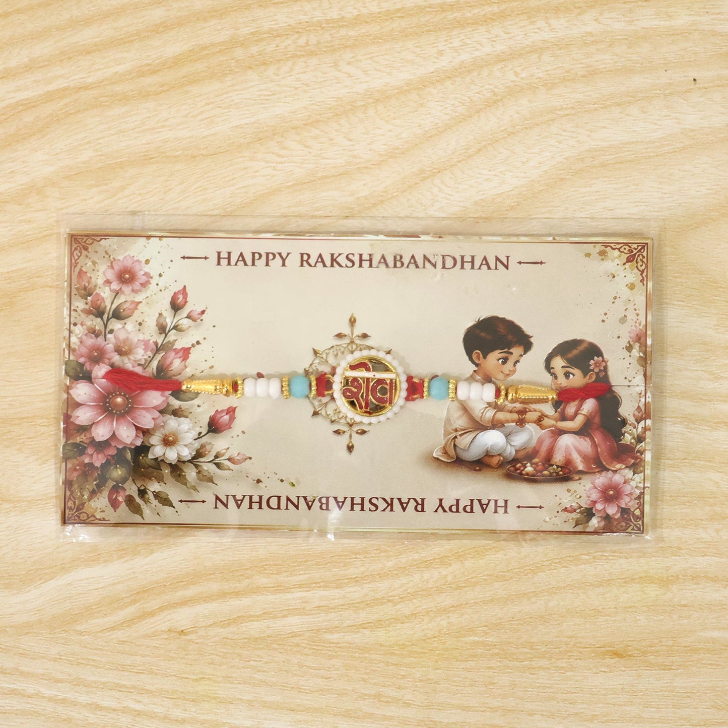 Shiv Motif Pearl Rakhi Bracelet for Raksha Bandhan Special