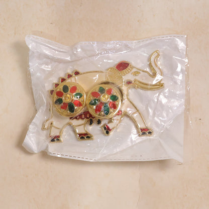 Decorative Elephant Shape Double Kumkum Roli Chawal Dish (1 Pc)