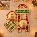 Decorative Shree Shape Double Kumkum Roli Chawal Dish (1 Pc)