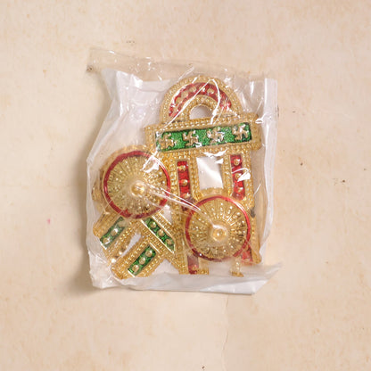 Decorative Shree Shape Double Kumkum Roli Chawal Dish (1 Pc)
