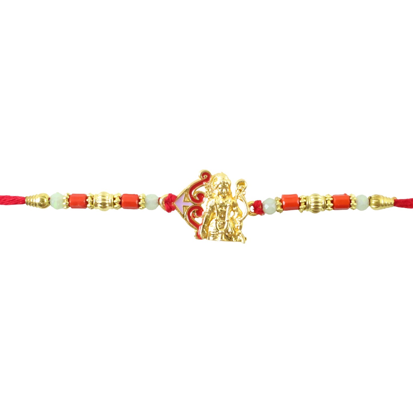 Shree Ram Designer Rakhi with Beaded Traditional Detail Work