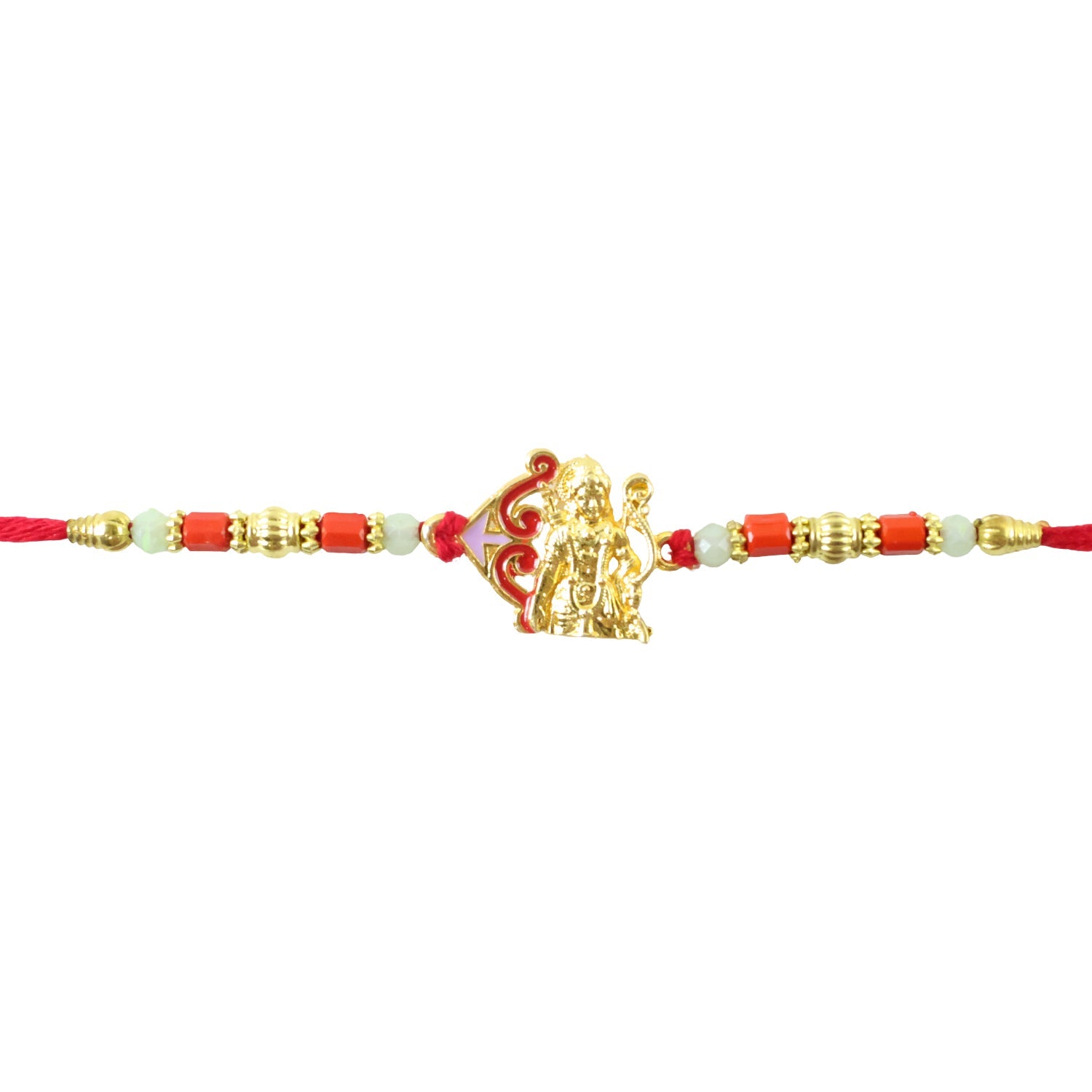 Shree Ram Designer Rakhi with Beaded Traditional Detail Work