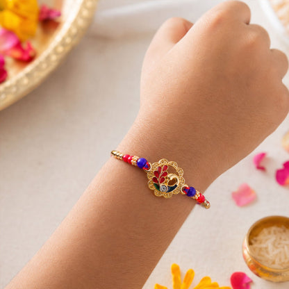 Premium AD Stone Studded Designer Rakhi for Brother | Fancy Diamond Look Rakhi