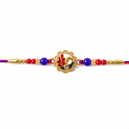 Premium AD Stone Studded Designer Rakhi for Brother | Fancy Diamond Look Rakhi