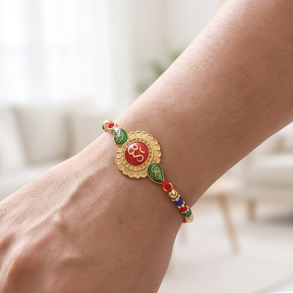 Trendy Evil Eye Rakhi with Beads for Brother | Nazar Battu Protection Rakhi
