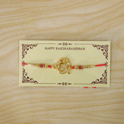 Elegant Kundan Stone Floral Rakhi for Brother | Premium Designer Rakhi