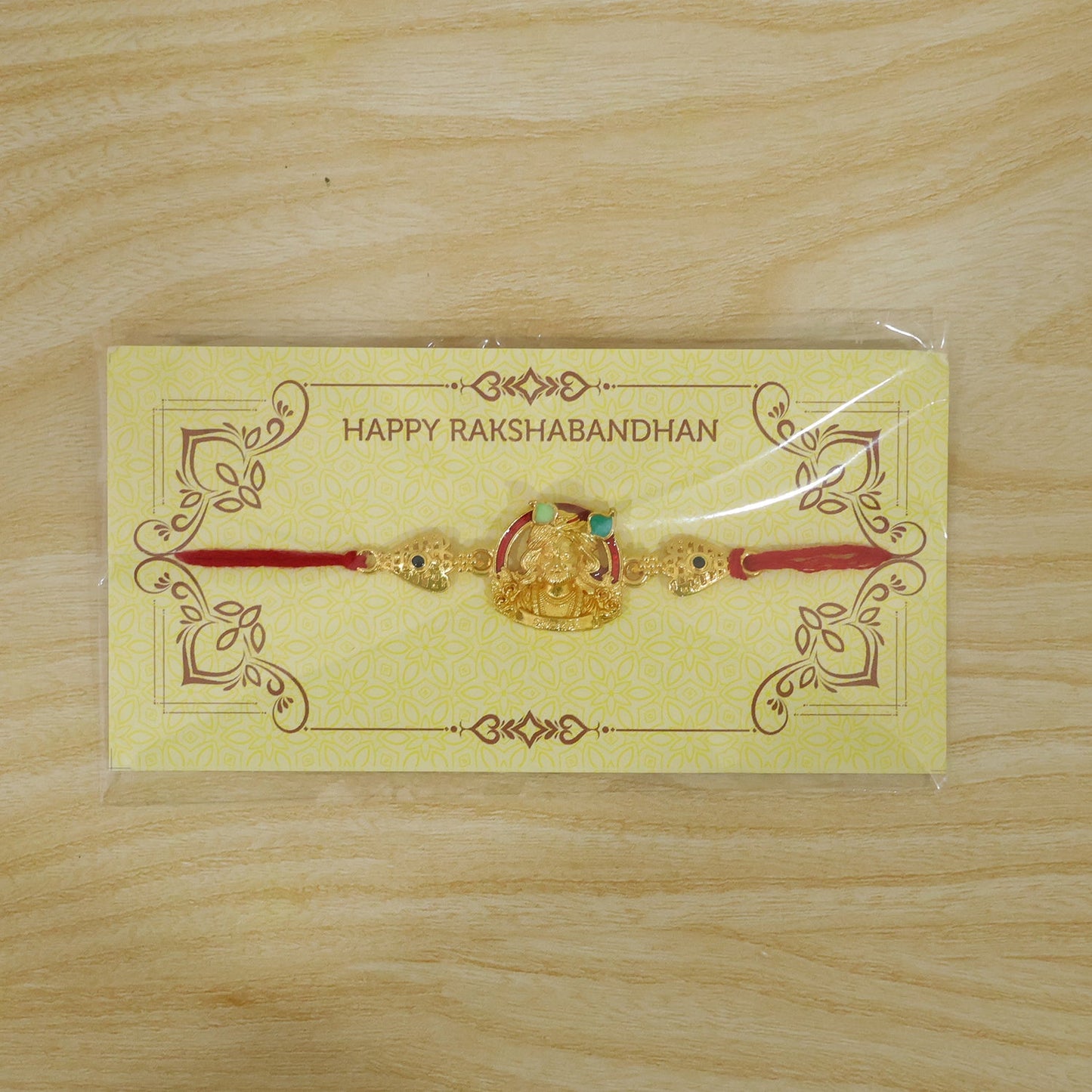 Beautiful Red Stone Studded Rakhi for Brother | Traditional Fancy Rakhi
