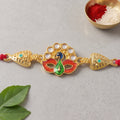 Traditional Red & Gold Thread Rakhi for Brother | Classic Mauli Rakhi