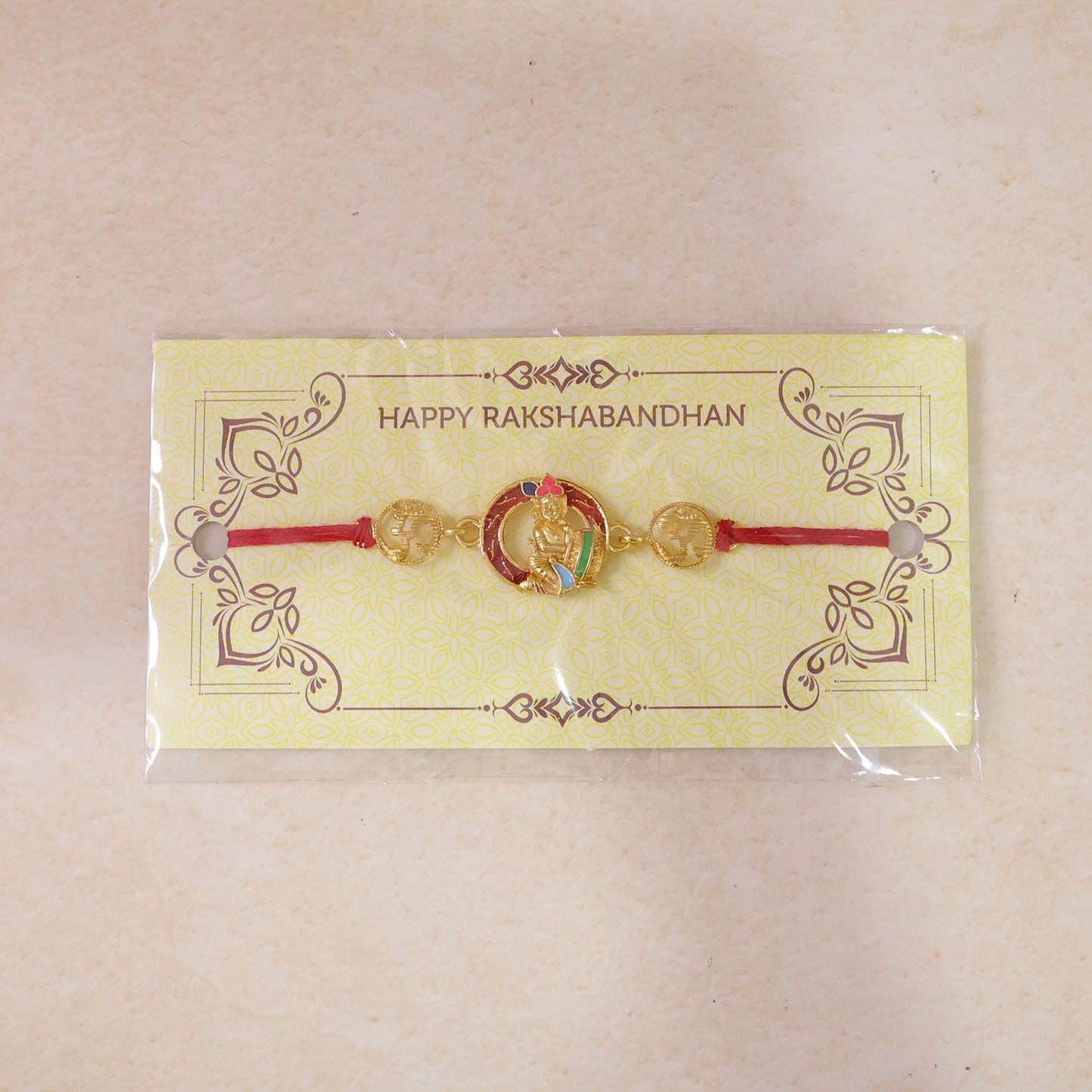 Divine Ganesh Rakhi with Meenakari Work for Brother | Religious Rakhi