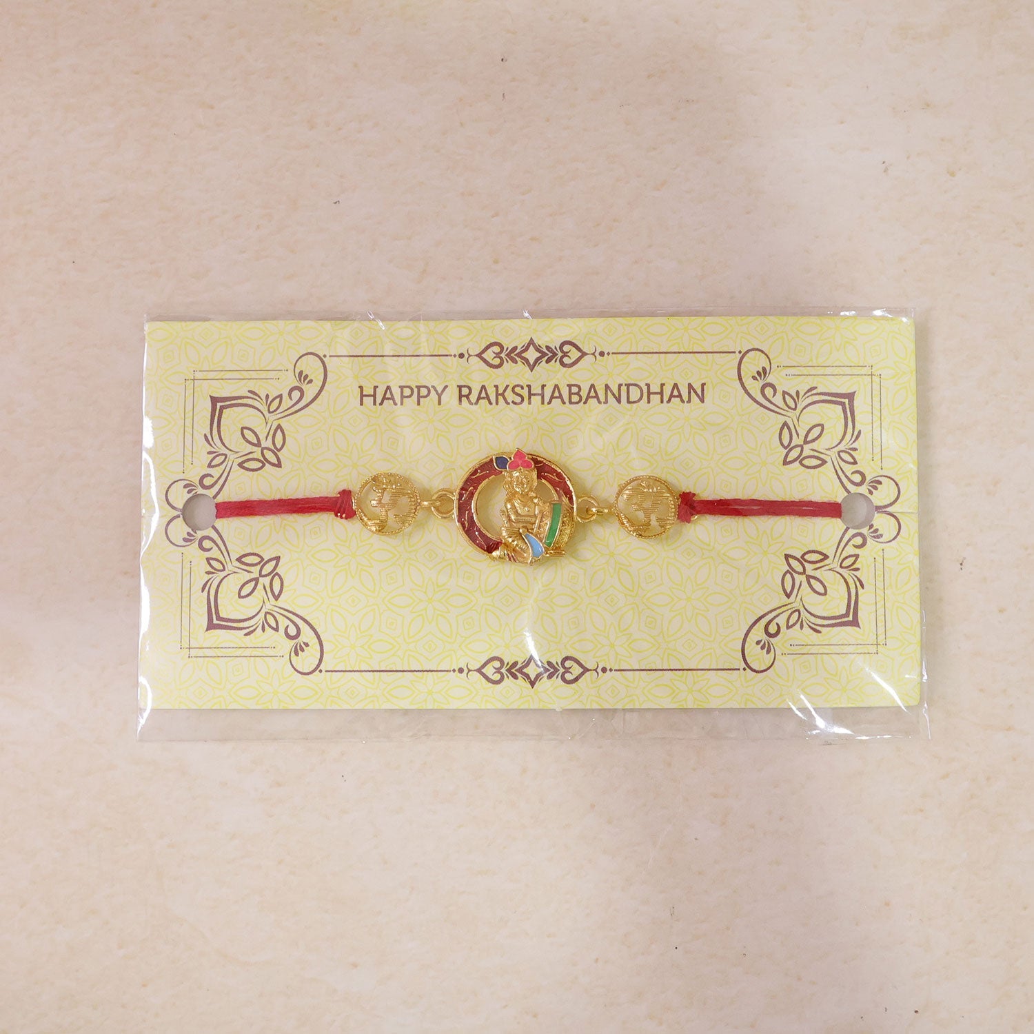 Divine Ganesh Rakhi with Meenakari Work for Brother | Religious Rakhi
