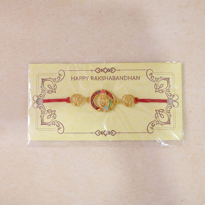 Divine Ganesh Rakhi with Meenakari Work for Brother | Religious Rakhi