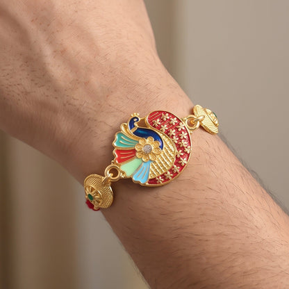 Premium Kundan & Pearl Designer Rakhi for Brother | Royal Rakshabandhan Rakhi