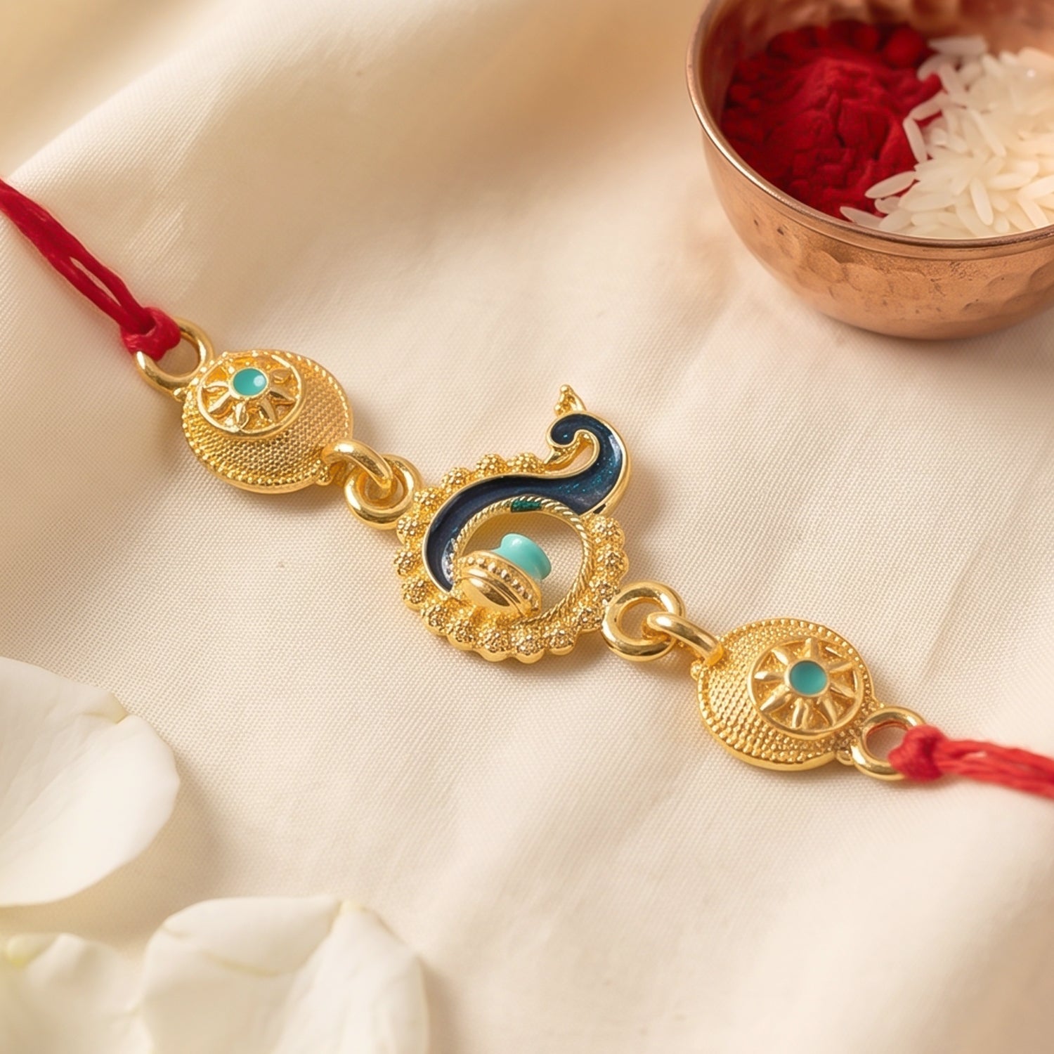 Designer Peacock Feather Style Rakhi for Brother | Beautiful Mor Pankh Rakhi