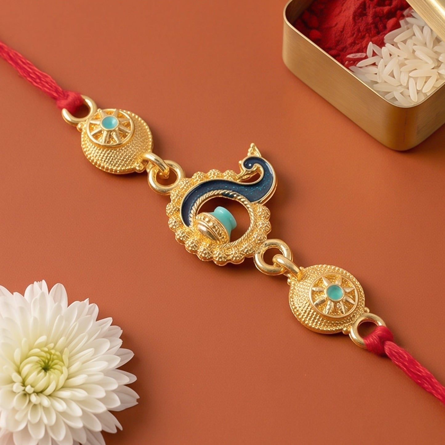 Designer Peacock Feather Style Rakhi for Brother | Beautiful Mor Pankh Rakhi
