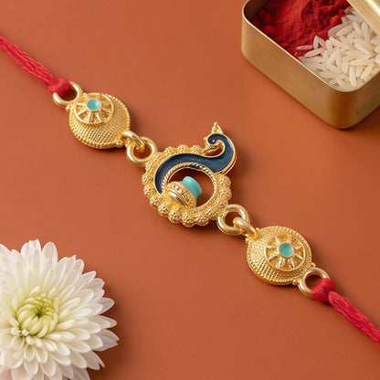 Designer Peacock Feather Style Rakhi for Brother | Beautiful Mor Pankh Rakhi