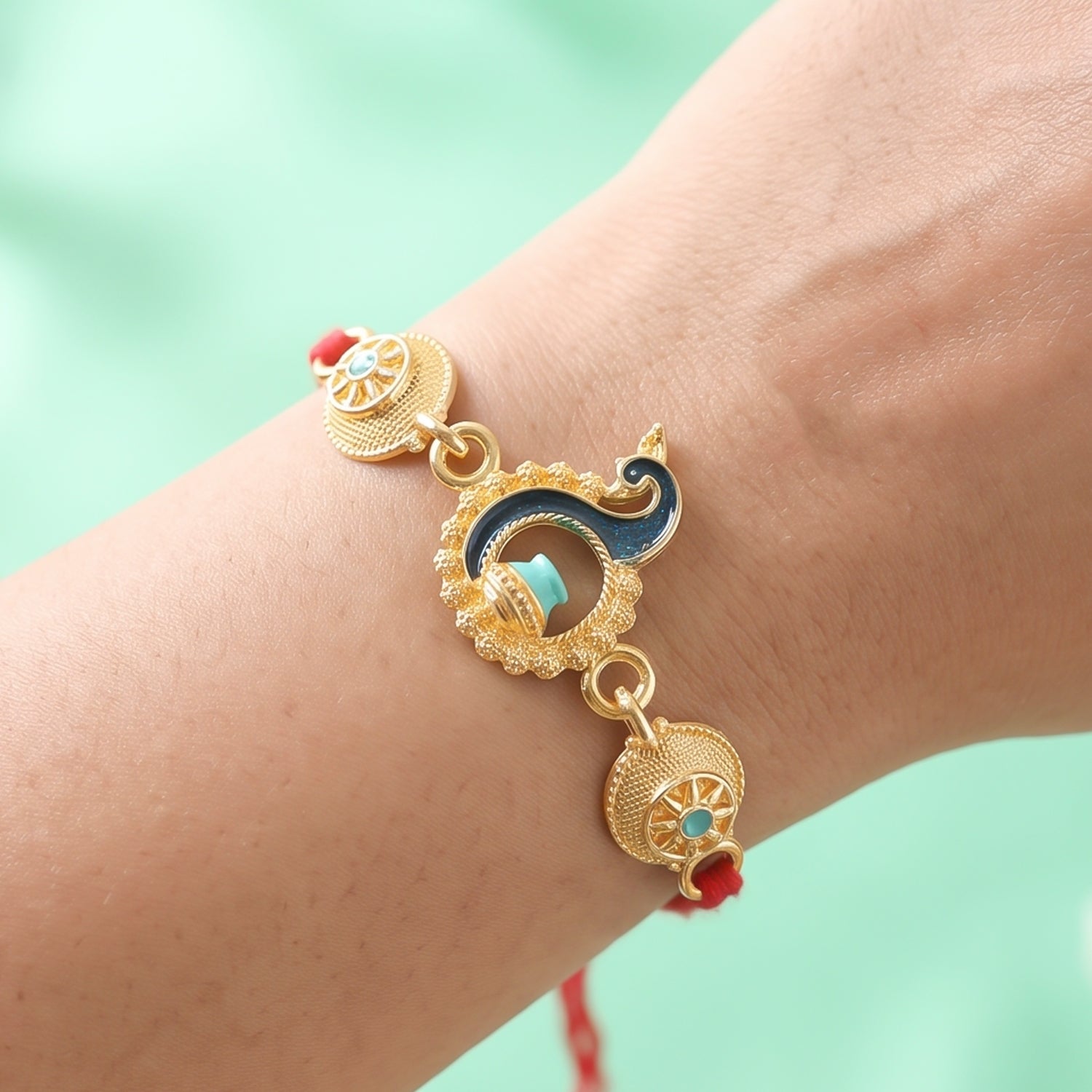 Designer Peacock Feather Style Rakhi for Brother | Beautiful Mor Pankh Rakhi