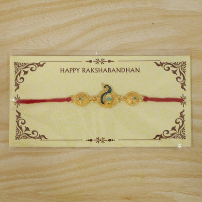 Designer Peacock Feather Style Rakhi for Brother | Beautiful Mor Pankh Rakhi