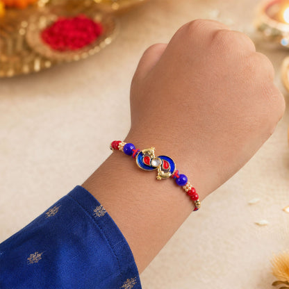 Beautiful Peacock Meenakari Designer Rakhi for Brother | Mor Design Rakhi