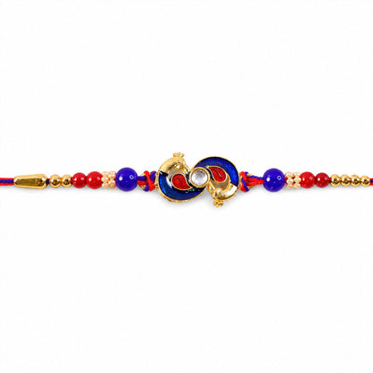 Beautiful Peacock Meenakari Designer Rakhi for Brother | Mor Design Rakhi