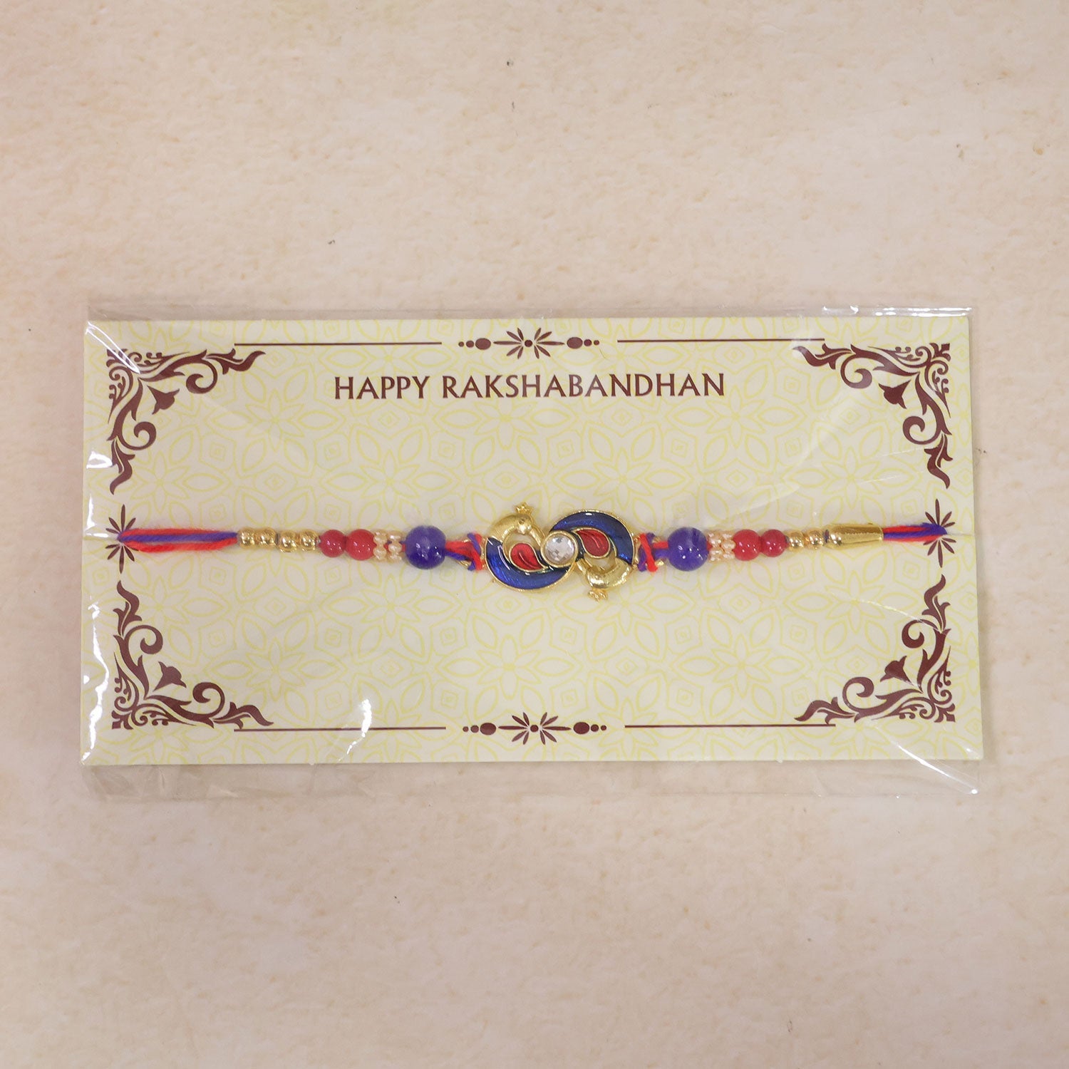 Beautiful Peacock Meenakari Designer Rakhi for Brother | Mor Design Rakhi