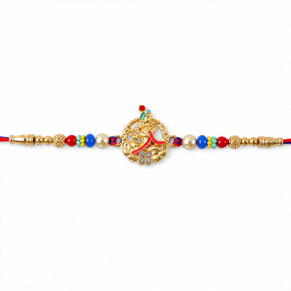 Sacred Rudraksha Beads Rakhi for Brother | Traditional Spiritual Rakhi